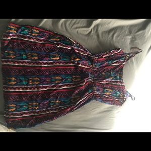 Aztec print short summer dress.